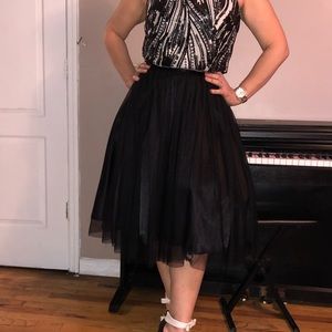 Two piece cocktail dress black